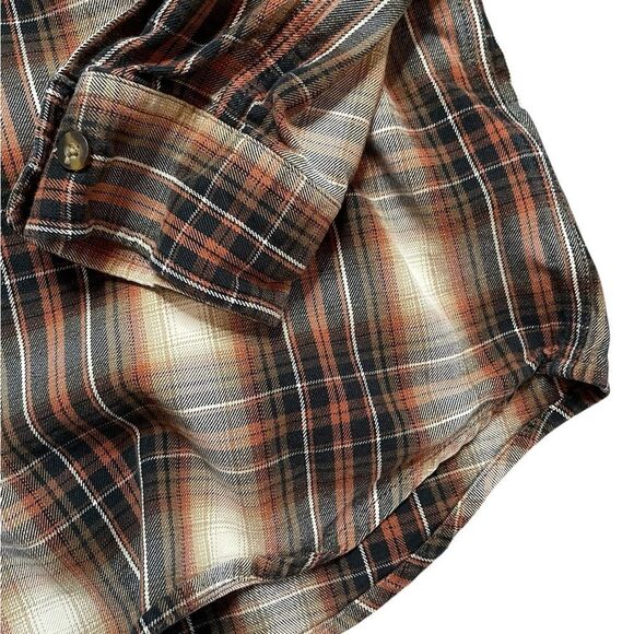 CARHARTT Custom Long Sleeve Plaid Flannel Button Down Size Large - Picture 6 of 8